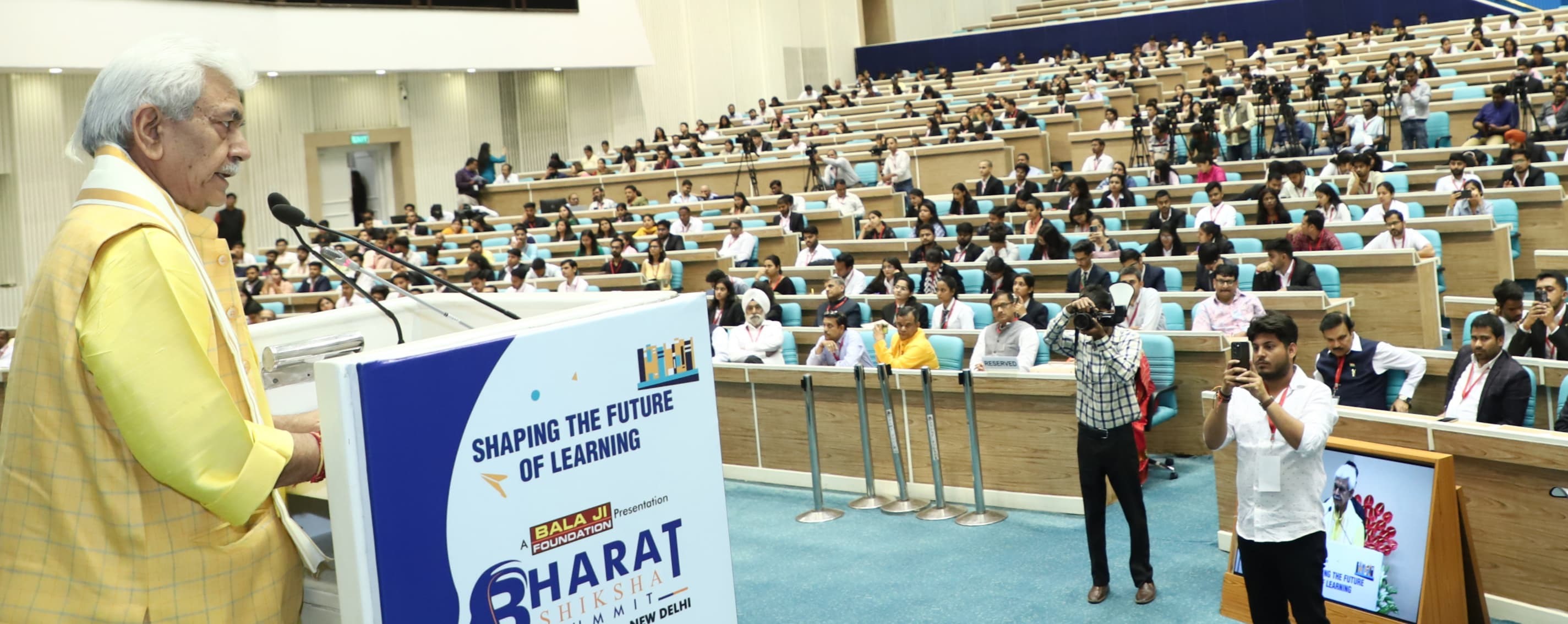 'In the educational journey, students develop consciousness and their moral values become sharper: LG Sinha  Lieutenant Governor addresses Balaji Foundation’s ‘Bharat Shiksha Summit’ at New Delhi'